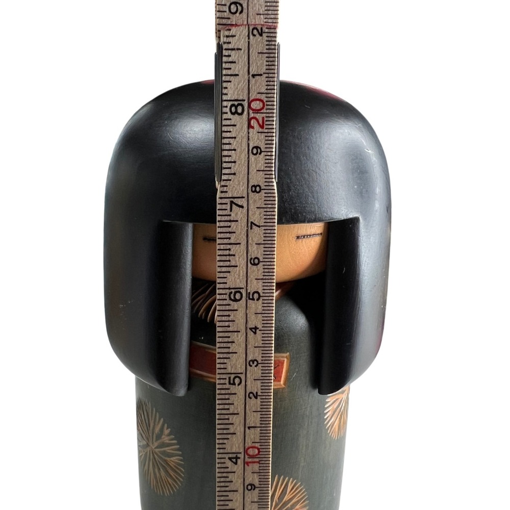 Sekiguchi Sansaku Kokeshi Doll 8" Vintage Japanese Wood Kimono Signed - Picture 7 of 11